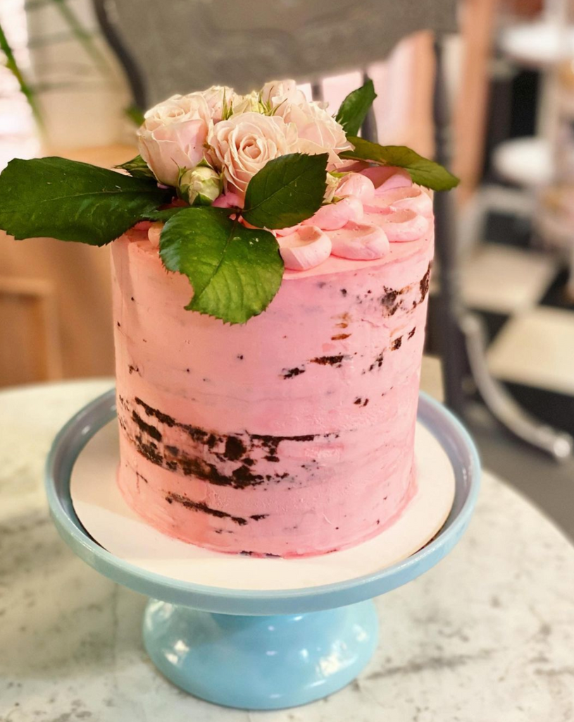 Naked Rose Cake